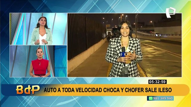 Auto a toda velocidad choca y termina volcado en avenida Pachacútec en VMT