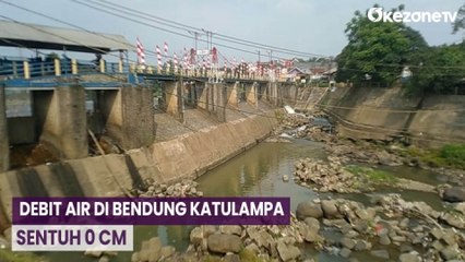 Nyaris Kering, Debit Air di Bendung Katulampa Sentuh 0 Cm