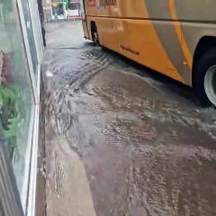 Flooding on Traill St in Thurso August 11, 2023