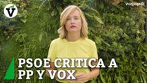 El PSOE critica los pactos del PP con Vox en relación a la violencia de género