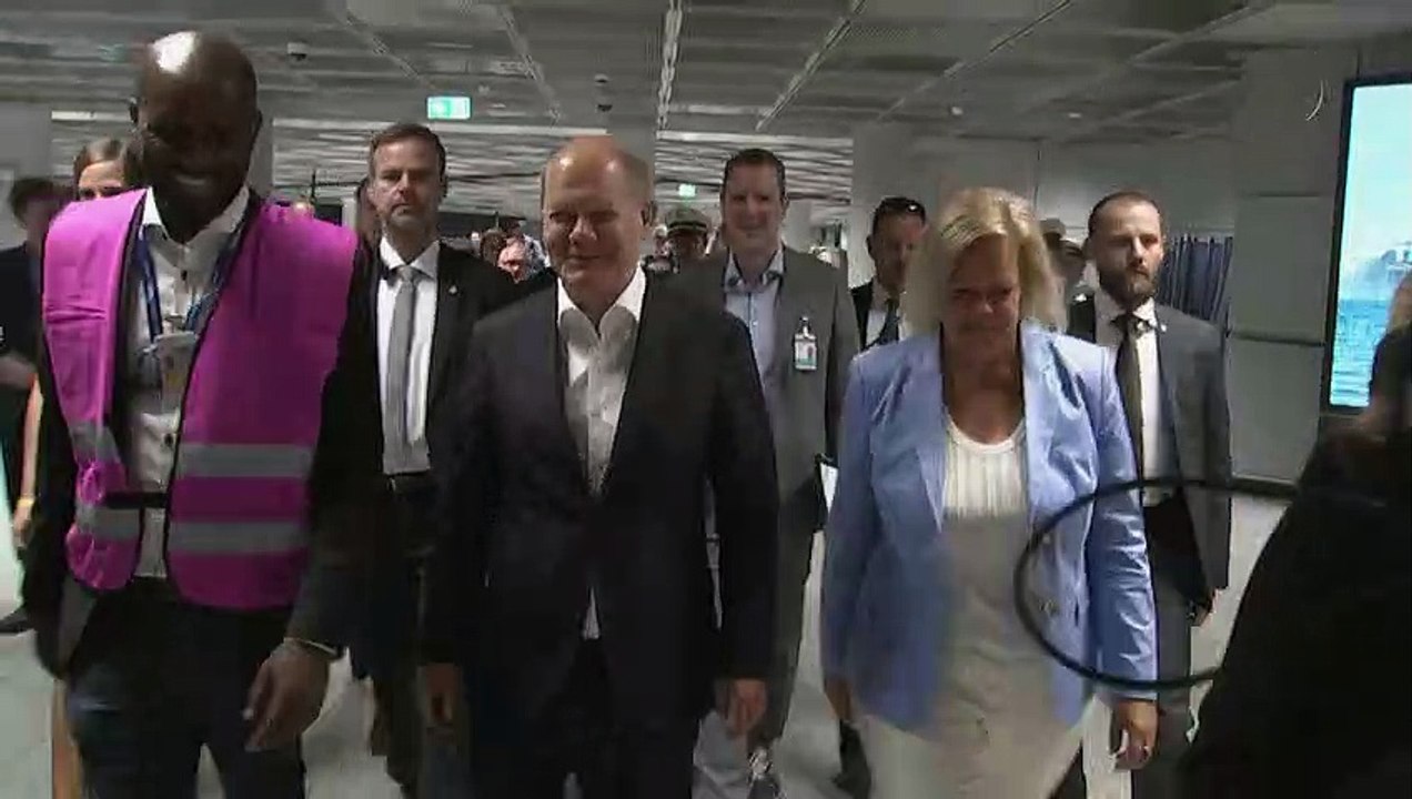 Scholz mit SPD-Spitzenkandidatin Faeser in Hessen unterwegs