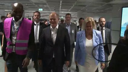 Scholz mit SPD-Spitzenkandidatin Faeser in Hessen unterwegs