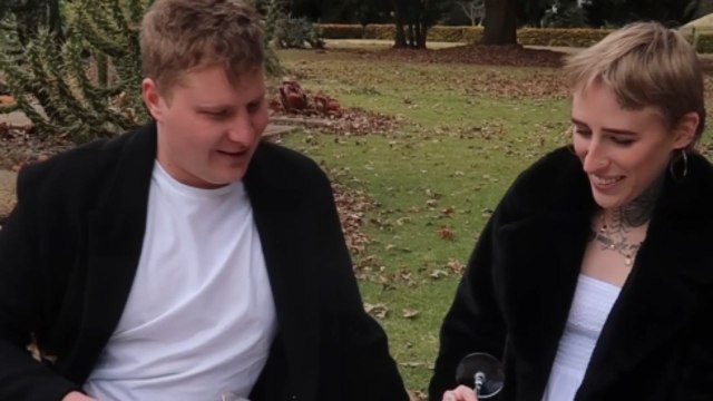 Loving couple find out the gender of their baby with an intimate gender reveal