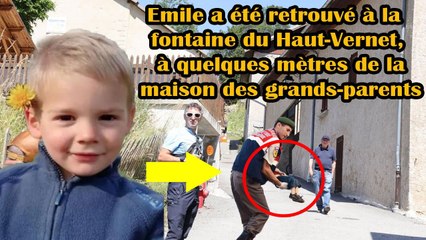 Emile a été retrouvé à la fontaine du Haut-Vernet, à quelques mètres de la maison des grands-parents
