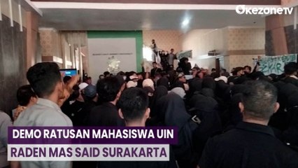 Ratusan Mahasiswa UIN Raden Mas Said Surakarta Terobos Gedung Rektorat