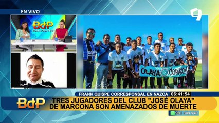 Tres jugadores del club “José Olaya” de Marcona son amenazados de muerte
