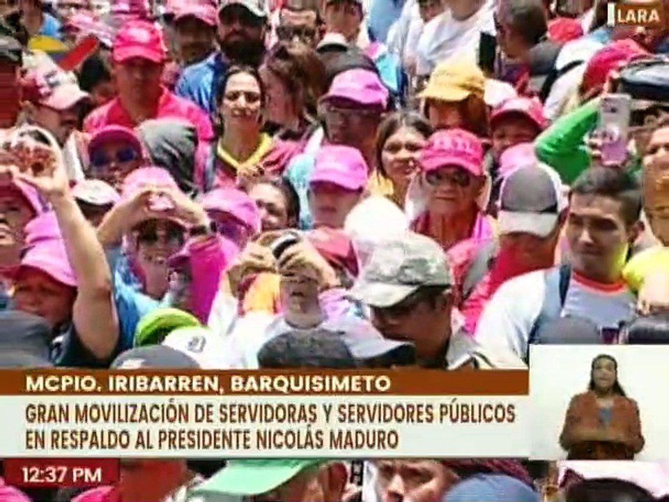 Gran movilización de los trabajadores públicos en respaldo al Pdte. Nicolás Maduro en Lara