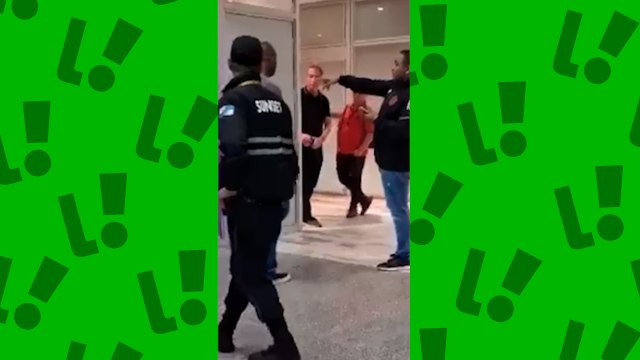 Presidente do Flamengo, Rodolfo Landim se esquiva de protestos de torcedores em desembarque