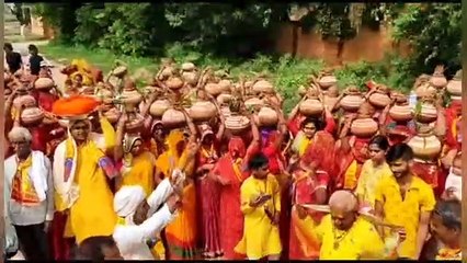 कलश यात्रा निकाली, उत्साह से शामिल हुए श्रद्धालु