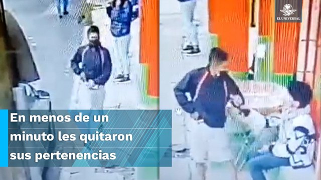 Motoratones asaltan a transeúntes afuera de una tienda 3B