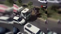 Mardin'de kaza yumruklu kavga cep telefonu kamerasında