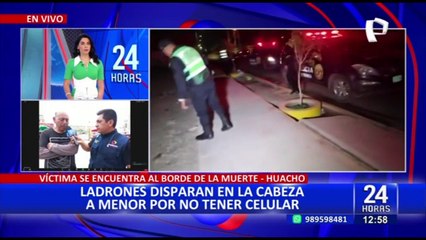 Huacho: ladrones disparan en la cabeza a escolar de 17 años por no tener celular