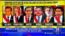 Contraloría: Expresidentes gastaron más de 46 millones de soles en consultorías