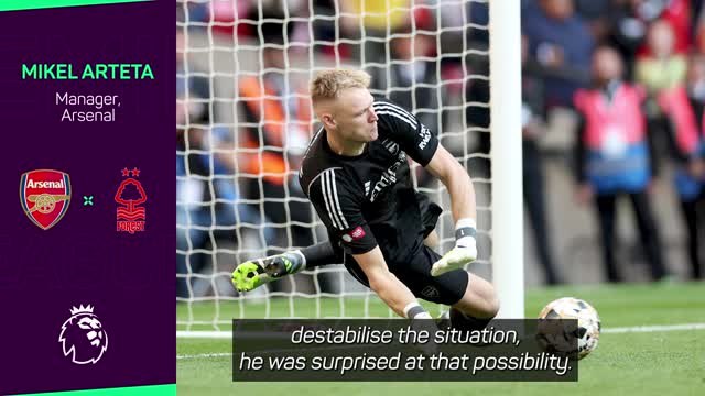 Arteta dismisses Ramsdale 'destabilised' claims