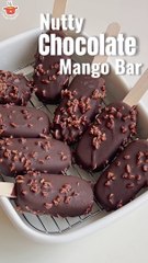 Delicious Nutty Chocolate Mango Ice Cream Bar Recipe | Foodie Fungama