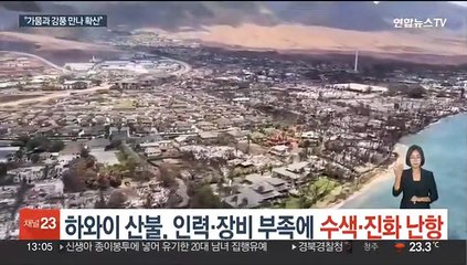하와이 산불, 인력·장비 부족에 수색·진화 난항