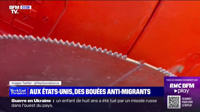 Au Texas, des barrières flottantes dotées de scies circulaires sur la frontière fluviale avec le Mexique