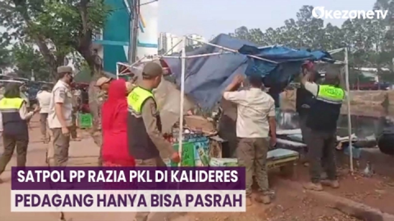 Satpol PP Razia PKL di Kalideres, Pedagang Hanya Bisa Pasrah