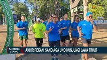 Dari Lari Pagi hingga Kunjungi Makan Pahlawan, Sandiaga Uno Habiskan Akhir Pekan di Jawa Timur!