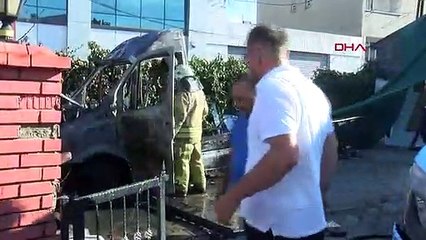 Ümraniye’de karavan dönüşümü yapılan işyerinde yangın