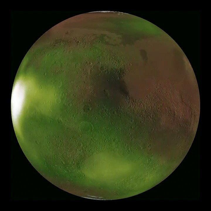 Mars Nightglow Animation from MAVEN Observations