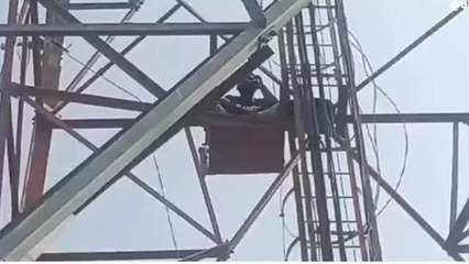 माण्‍डलगढ़: युवक ने मोबाइल टॉवर पर चढ़कर दी आत्‍महत्‍या की धमकी, जानिए वजह