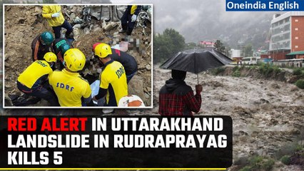 Uttarakhand Rains: Five killed in landslide in Rudraprayag, red alert issued |  Oneindia News