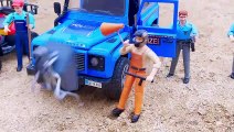 Rescue car with police cars and fire truck - Funny stories police car - COAS TOYS