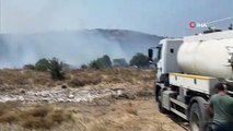 İzmir'de otluk ve makilik alanda yangın