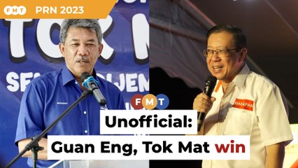 PRN Updates: Unofficial: Guan Eng, Loke, Mohamad Hasan win