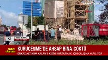 Beşiktaş'ta tadilat yapılan bina çöktü: 1 kişi göçük altında kaldı