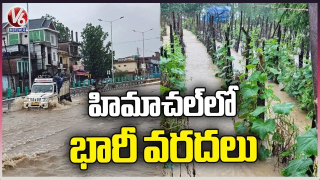 Heavy Rains And Floods Himachal Pradesh | V6 News