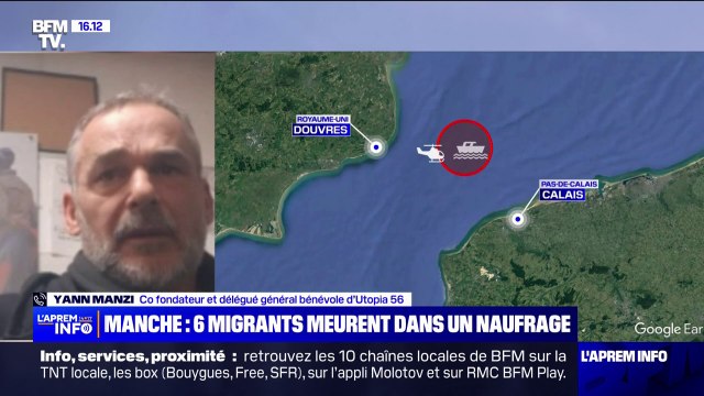 Six migrants morts noyés dans la Manche: Les morts vont continuer à s'accumuler tant qu'on n'aura pas des routes sûres pour faire passer ces populations , affirme Yann Manzi (Utopia 56)