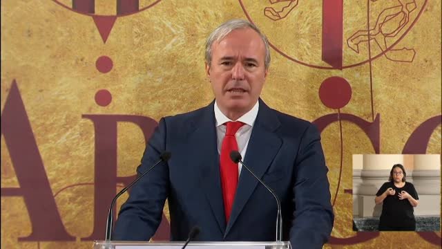 Azcón envía un mensaje a sus consejeros: El único camino hacia el éxito es el trabajo