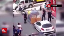 Yalova'da otomobilin üzerine çıkıp biber gazı sıkan kişi gözaltına alındı