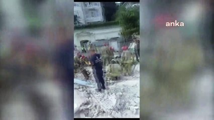 L'effondrement s'est produit dans le bâtiment rénové à Beşiktaş Kuruçeşme