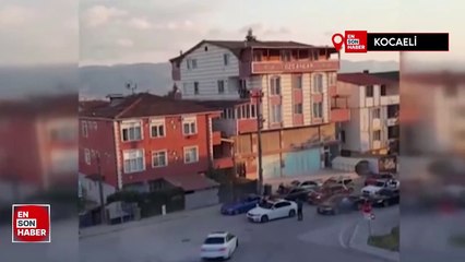 Kocaeli'de magandalar halk otobüsünün önünü kesip drift yaptı