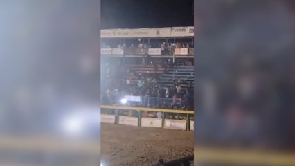 Arquibancada cede durante rodeio e deixa um morto e seis feridos no MT