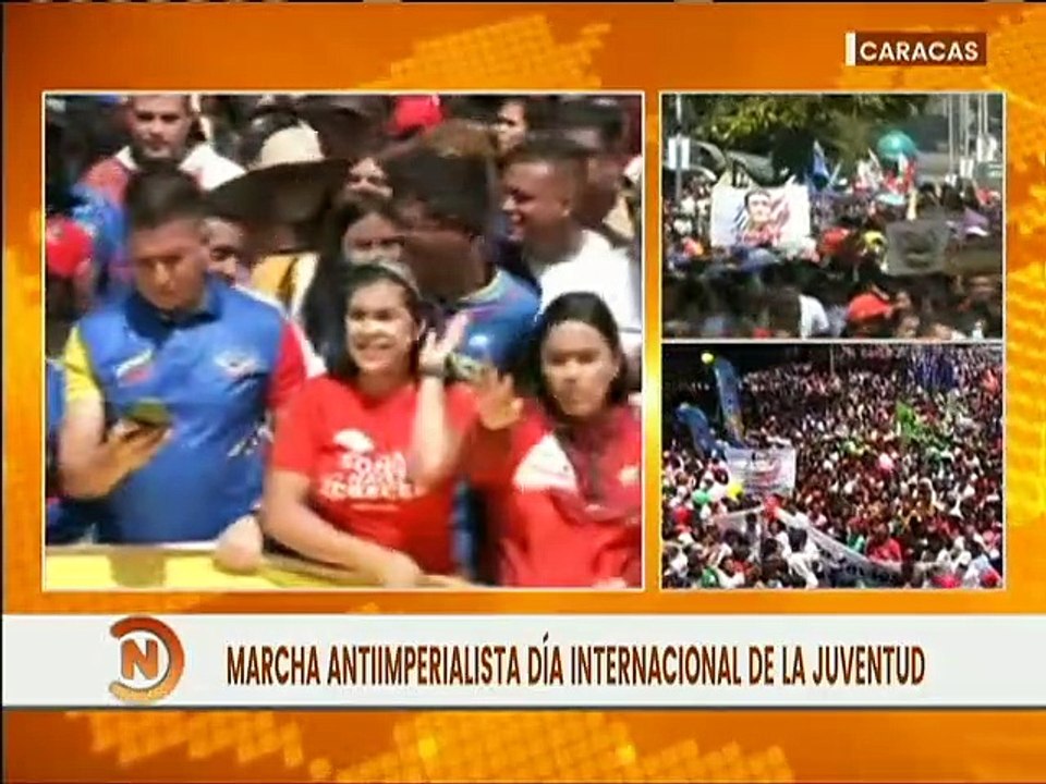 Jóvenes celebran las políticas sociales con gran marcha en el Día Internacional de la Juventud