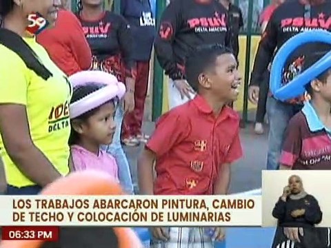 GMBNBT recupera espacios deportivos de la pqa. San Rafael en Delta Amacuro