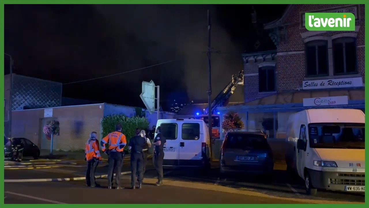 Pompiers belges et français sur un incendie à Wattrelos