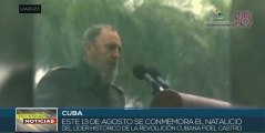 Jóvenes cubanos recuerdan a Fidel Castro en el mes de de su natalicio