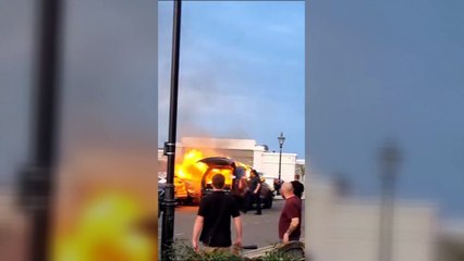 Car fire in Herne Bay