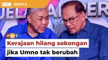 Kerajaan perpaduan berisiko hilang lebih banyak sokongan jika Umno tak berubah