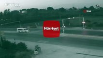 Kırmızı ışık ihlali yapıp ters şeride geçti, facianın eşiğinden dönüldü!