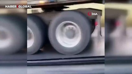 Hırsızlık yaparken tırın altında kaldı, kilometrelerce sürüklendi