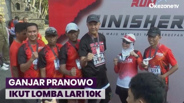 Momen Ganjar Pranowo Ikut Lomba Lari 10K, Gelorakan Semangat Berolahraga