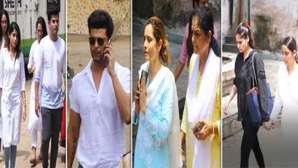 Ankita Lokhande के पिता के अंतिम संस्कार में Kushal Tondon, Arti Singh के साथ  पहुंचे तमाम Celebs