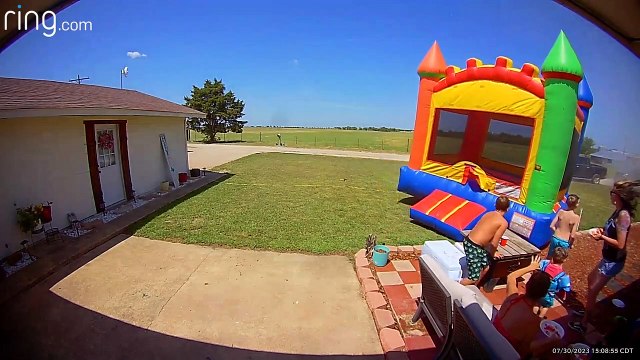 Whirlwind Blows Bounce House Away