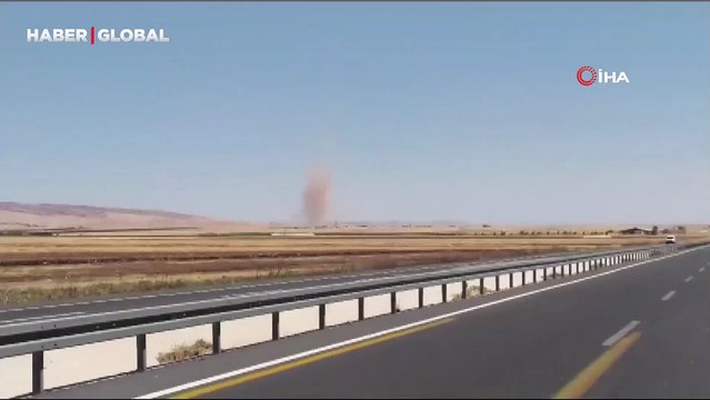 Mardin'de oluşan hortum cep telefonu kamerasına yansıdı
